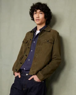 Blouson liam cuir de chèvre | olive original
