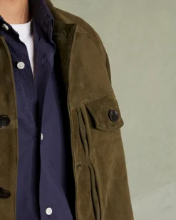 Blouson liam cuir de chèvre | olive original