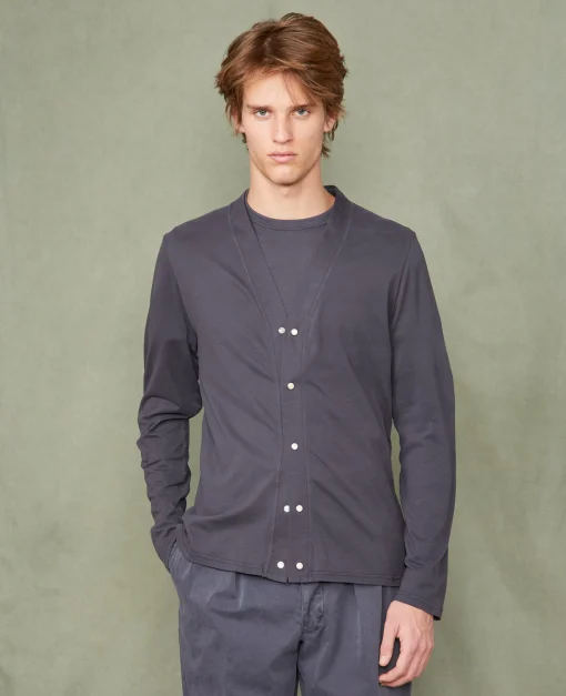 Cardigan en jersey coton recyclé et organique