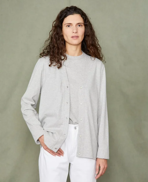 Cardigan en jersey coton recyclé et organique