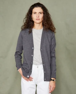 Cardigan en maille laine merinos italienne