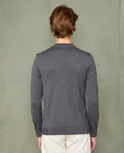 Cardigan en maille laine merinos italienne