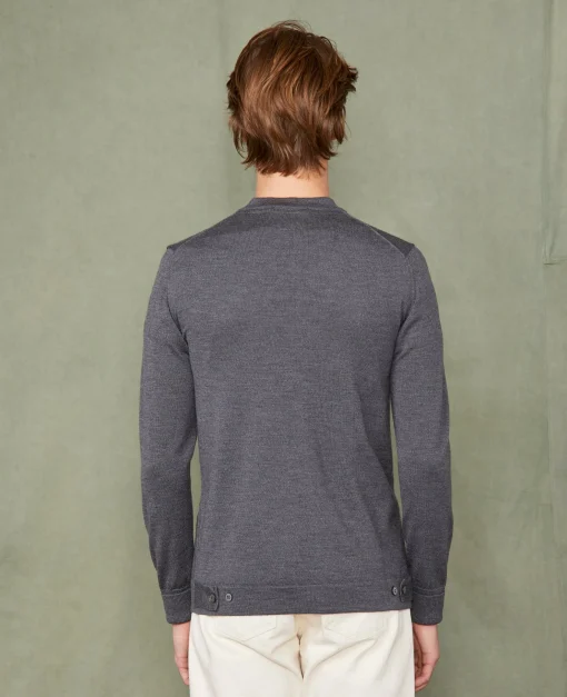 Cardigan en maille laine merinos italienne