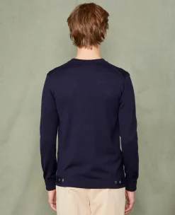 Cardigan en maille laine merinos italienne