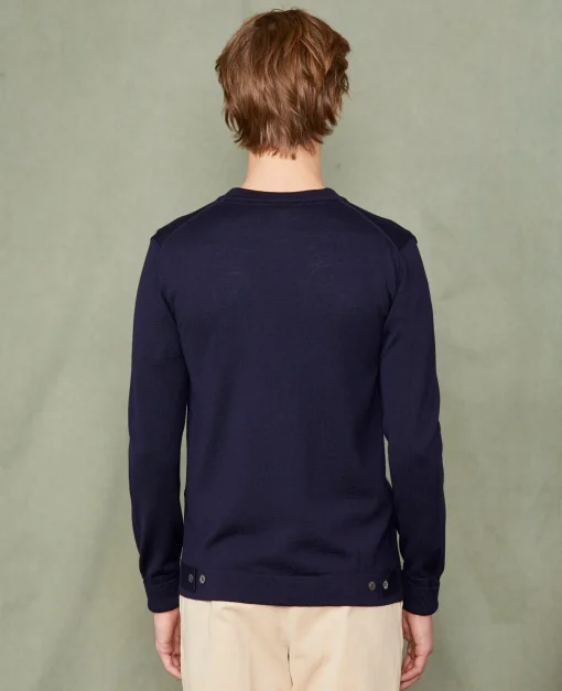 Cardigan en maille laine merinos italienne