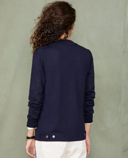 Cardigan en maille laine merinos italienne