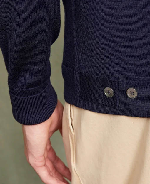 Cardigan en maille laine merinos italienne