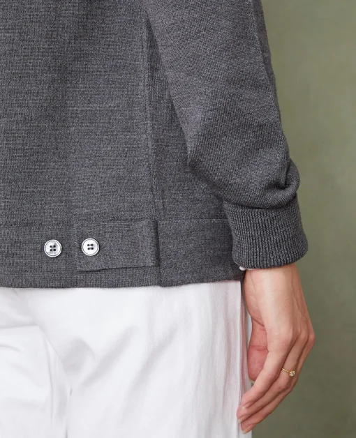 Cardigan en maille laine merinos italienne