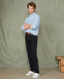 Chemise dungaree chambray délavé