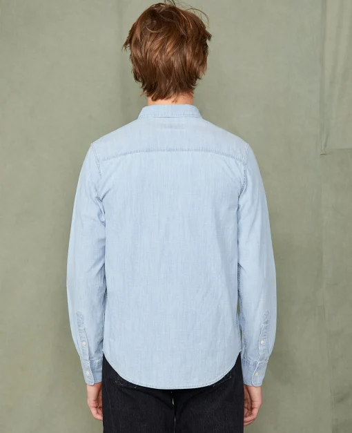 Chemise dungaree chambray délavé