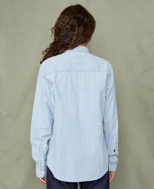 Chemise dungaree chambray délavé