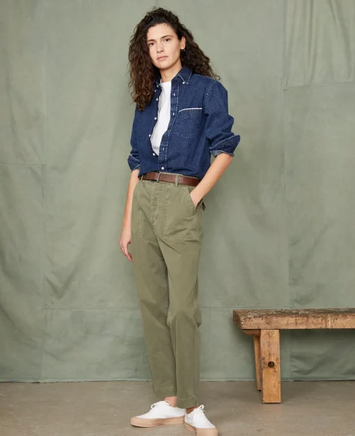 Chemise new button down denim selvedge japonais stone