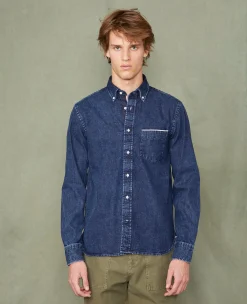 Chemise new button down denim selvedge japonais stone