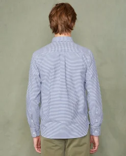 Chemise new button down oxford de coton vichy navy
