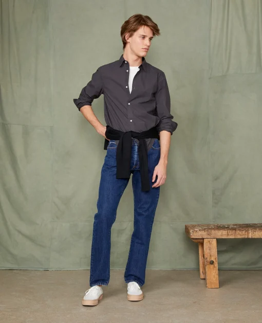 Chemise new soft collar popeline de coton organique