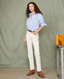 Chemise new soft collar popeline de coton organique