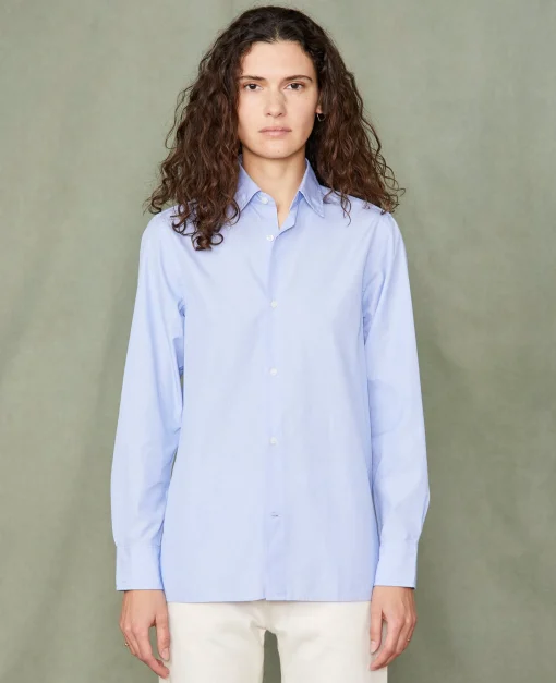 Chemise new soft collar popeline de coton organique