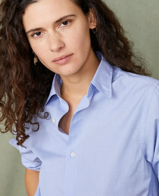 Chemise new soft collar popeline de coton organique