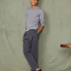 Chino a plis coton italien organique