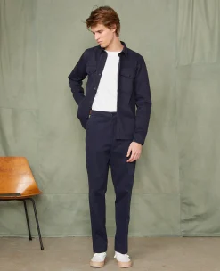 Chino a taille elastique coton italien organique