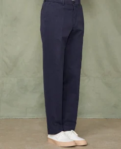Chino plain front coton italien organique