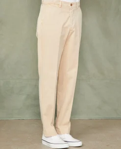 Chino plain front coton italien organique