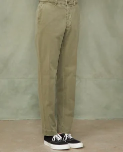 Chino plain front coton italien organique