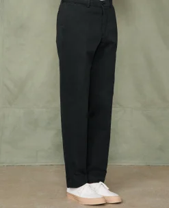 Chino plain front coton italien organique