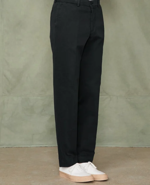 Chino plain front coton italien organique