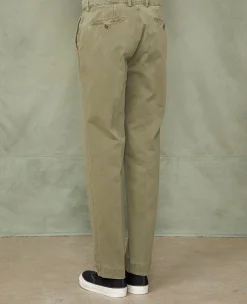 Chino plain front coton italien organique