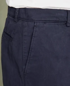 Chino plain front coton italien organique