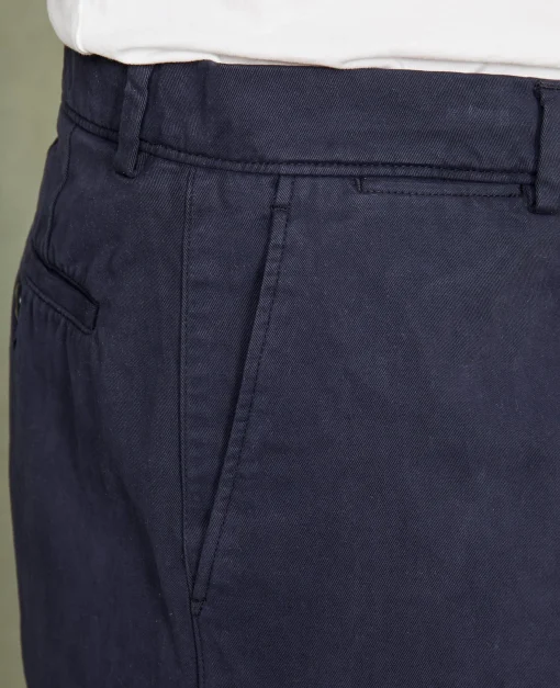 Chino plain front coton italien organique