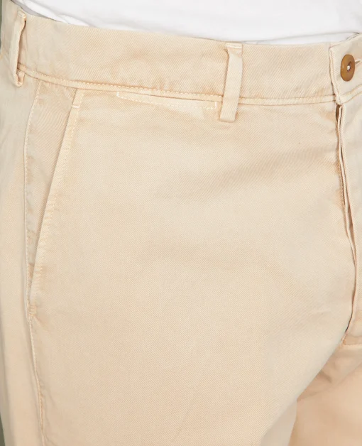 Chino plain front coton italien organique