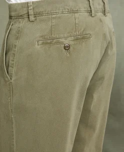 Chino plain front coton italien organique