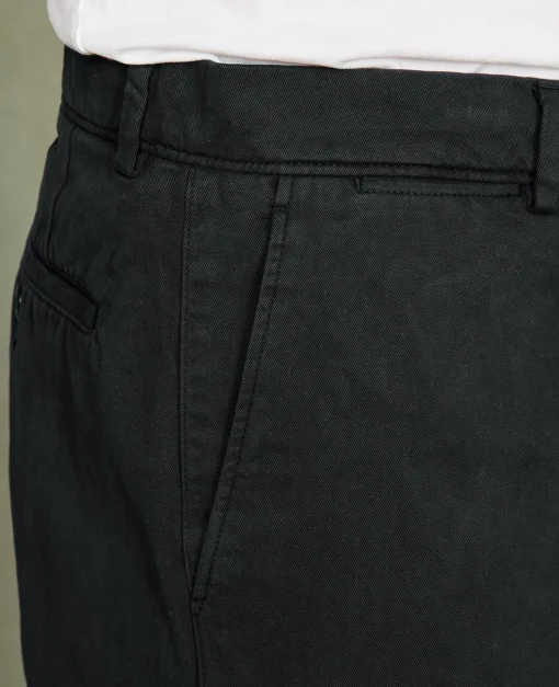 Chino plain front coton italien organique