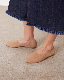 Dorleac goat suede ballerine 100% goat suede