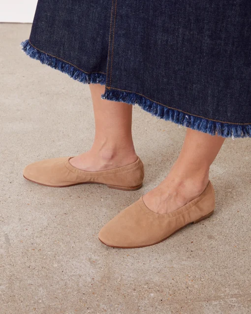 Dorleac goat suede ballerine 100% goat suede