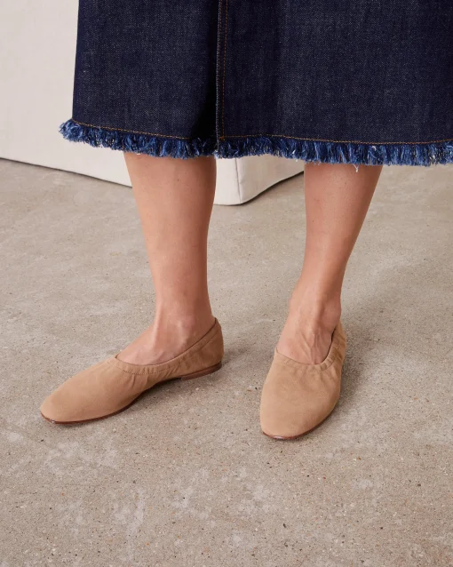 Dorleac goat suede ballerine 100% goat suede