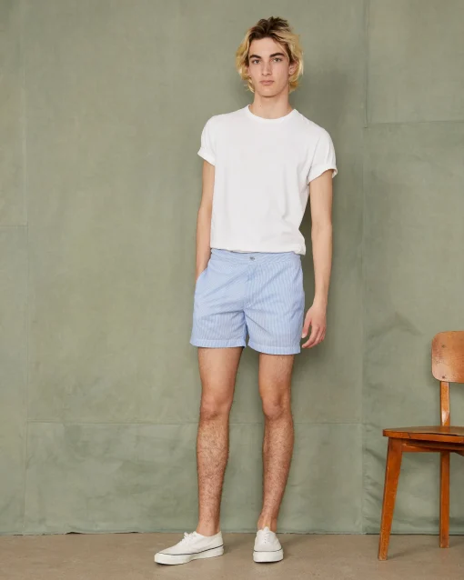 Maillot roman nylon seersucker