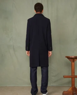 Manteau croisé laine feutrée