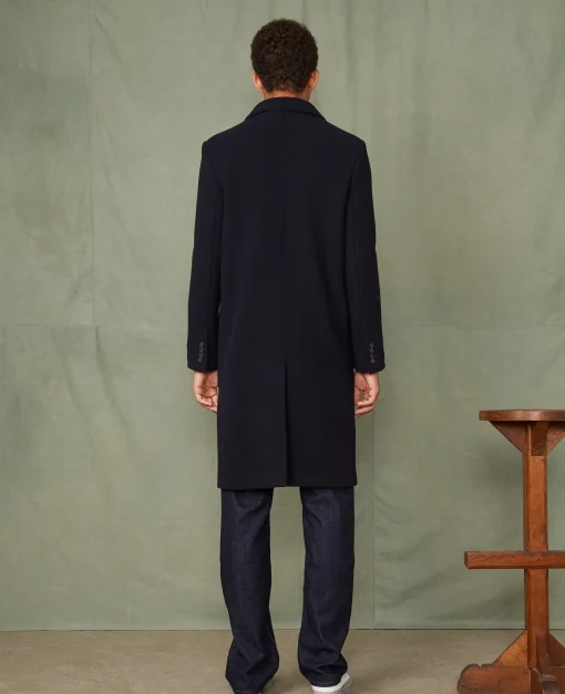 Manteau croisé laine feutrée