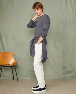 Pull col rond laine merinos italienne