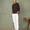 Pull col rond laine merinos italienne