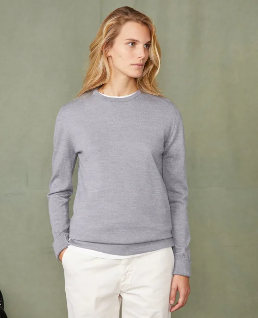 Pull col rond laine merinos italienne