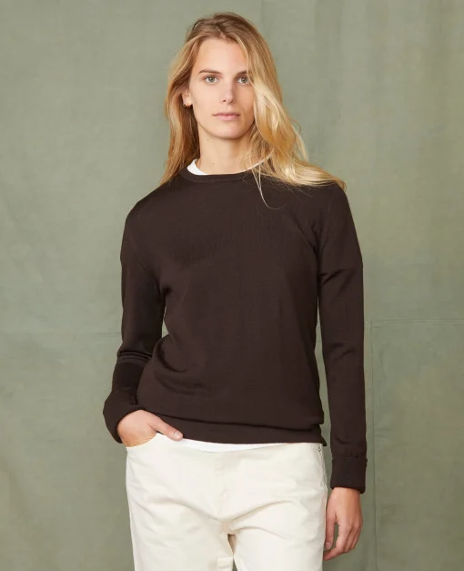 Pull col rond laine merinos italienne