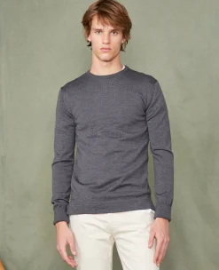 Pull col rond laine merinos italienne