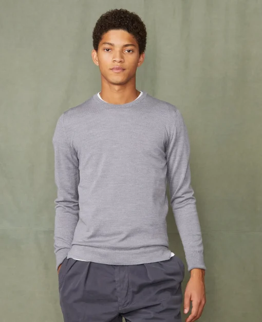 Pull col rond laine merinos italienne