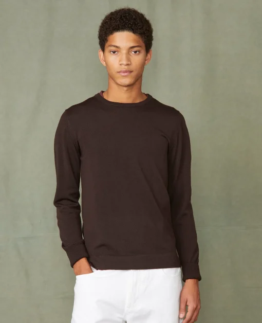 Pull col rond laine merinos italienne