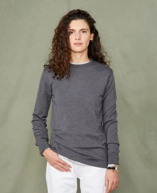 Pull col rond laine merinos italienne