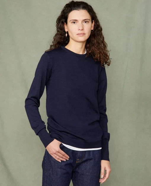 Pull col rond laine merinos italienne